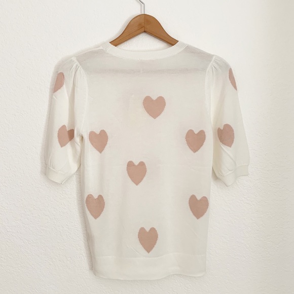 Heart Short Sleeve Sweater - Picture 9 of 11